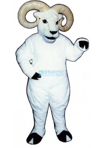 White Ram Mascot Costume