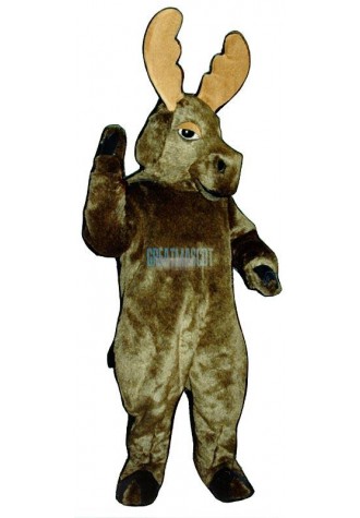 Grey Moose Mascot Costume