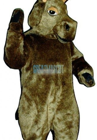 Grey Moose Mascot Costume