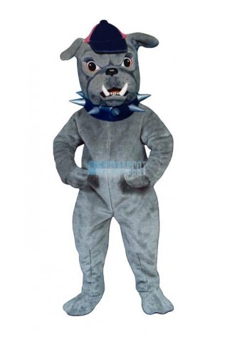 Gray Bulldog Mascot Costume