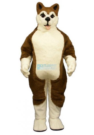 Brown Husky Mascot Costume