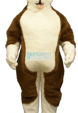Brown Husky Mascot Costume