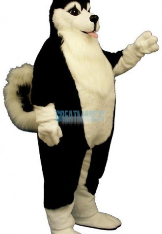 Fat Husky Mascot Costume