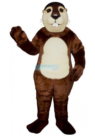 Fat Beaver Mascot Costume