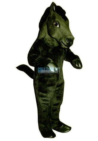 Black Mustang Mascot Costume