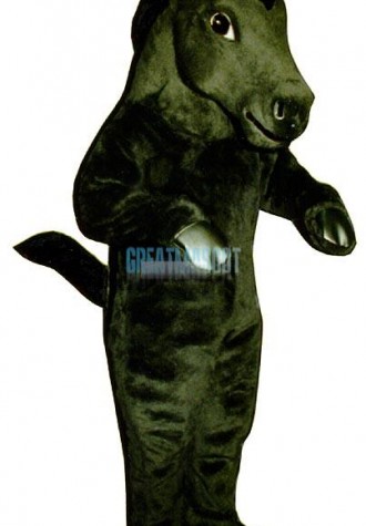 Black Mustang Mascot Costume