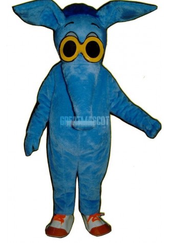 Blue Aardvark Mascot Costume
