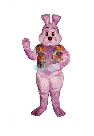 Lavender Louie Vest Bunny Mascot Costume