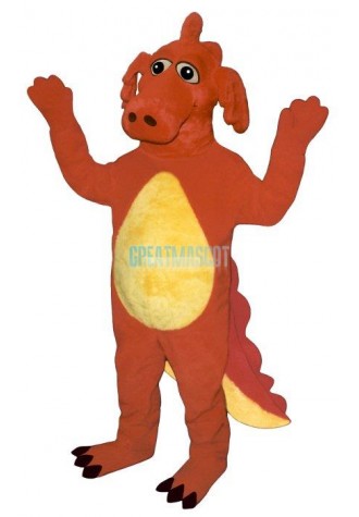 Red Dragon Mascot Costume