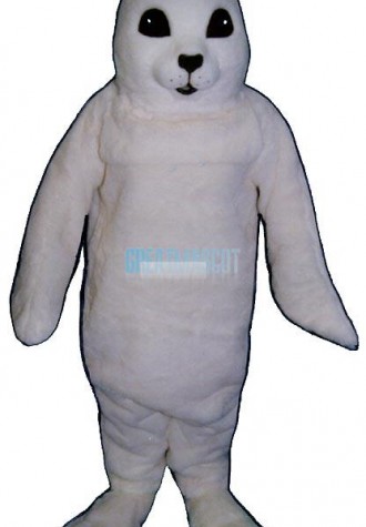 White Baby Seal Mascot Costume