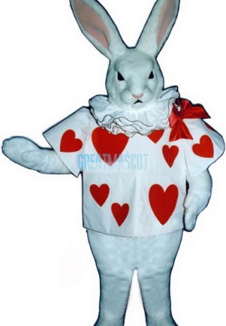 White Rabbit with Jacket Mascot Costume
