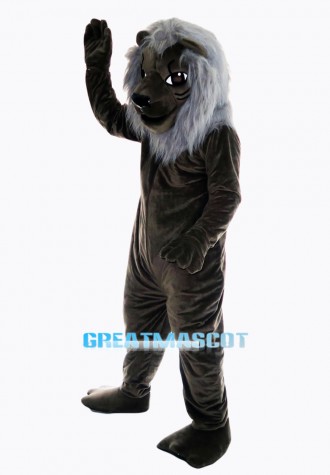 Old Black Lion Mascot Costume