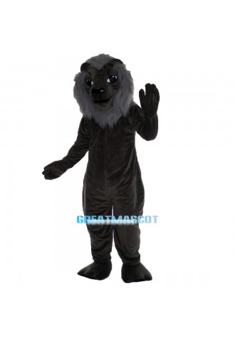 Old Black Lion Mascot Costume