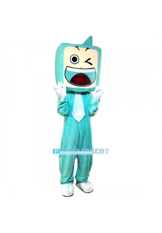 Green TV Set Mascot Costumes
