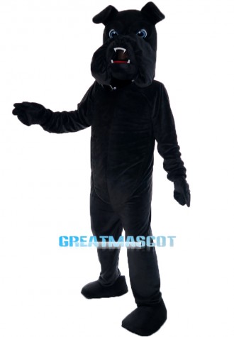 Black Bulldog Mascot Costume