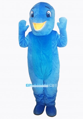 Happy Blue Dolphin Mascot Costumes