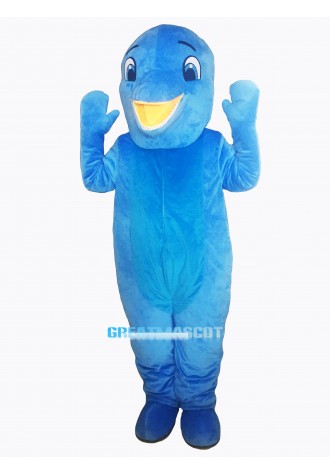 Happy Blue Dolphin Mascot Costumes