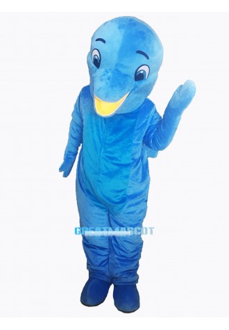 Happy Blue Dolphin Mascot Costumes