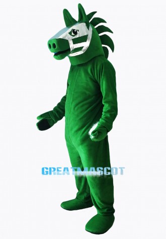 Green Trojan Horse Mascot Costume