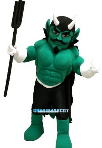 Green Devil Mascot Costume