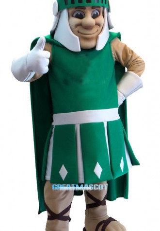 Green SPARTAN TROJAN KNIGHT SPARTY MASCOT COSTUME