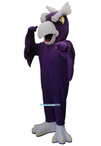 Purple Owl Mascot Costume