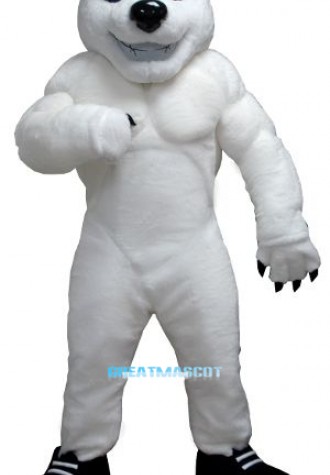 Power Polar Bear Mascot Costume