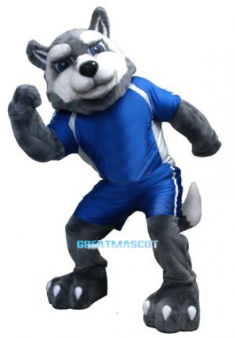 Power Husky Dog Mascot Costume