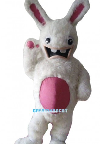 Crazy Bunny Mascot Costume Adult Costume