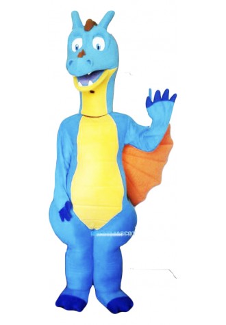 Blue Dragon Mascot Costume Adult Costume