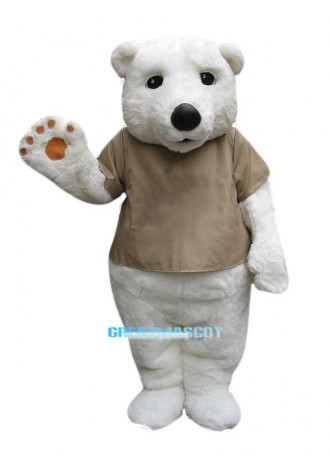 Cute Polar Bear Mascot Costume Free Shipping