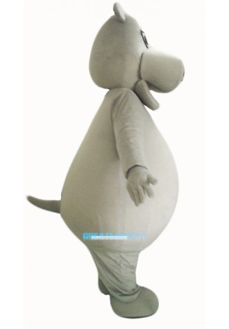 Big Fat Grey Hippo Mascot Costume