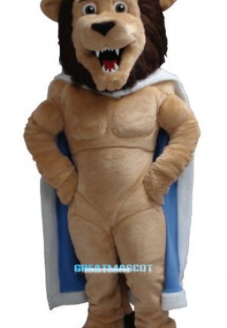 Power Muscular Lion Mascot Costume