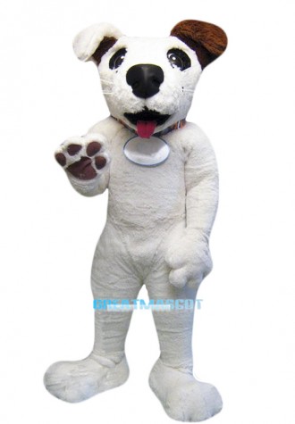 Cute White Dog Mascot Costume