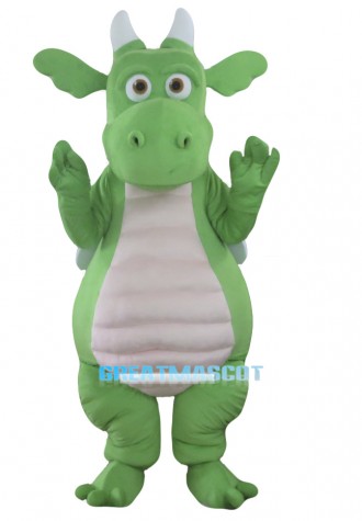 Green Adult Dragon Mascot Costume