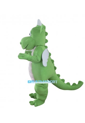 Green Adult Dragon Mascot Costume