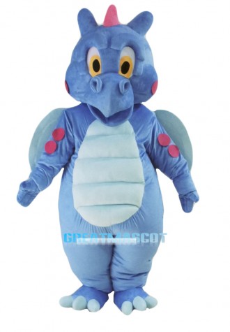 Cute Blue Dragon Mascot Costume
