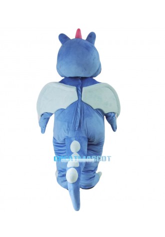 Cute Blue Dragon Mascot Costume
