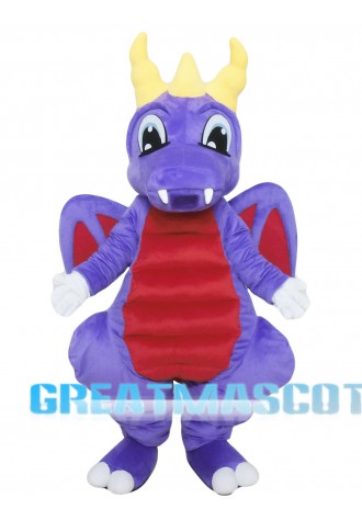 Purple Dragon Mascot Costume for Adults