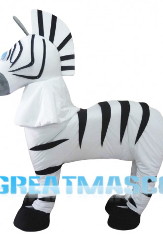 2 Person Adult Zebra Mascot Costumes