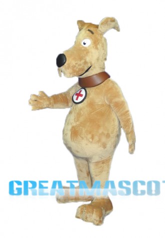 Cute Gold Dog Mascot Costume
