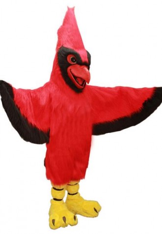 All Red Cardinal Mascot Costume