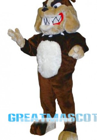Brown Bulldog Mascot Costume Free Shipping