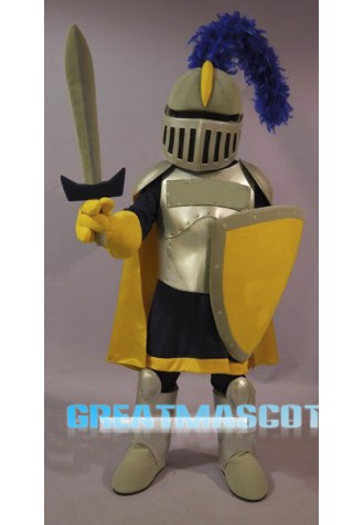 Yellow & Golden Knight Mascot Costume
