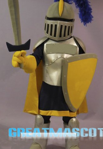 Yellow & Golden Knight Mascot Costume