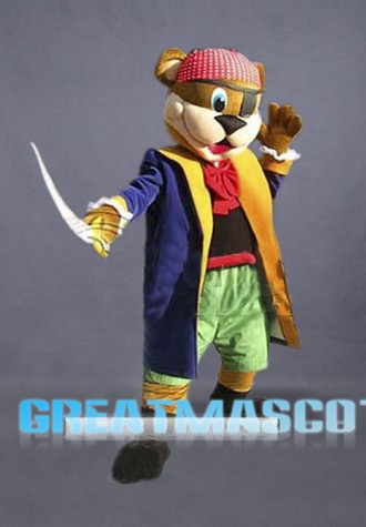 Pirate Bear Mascot Costume