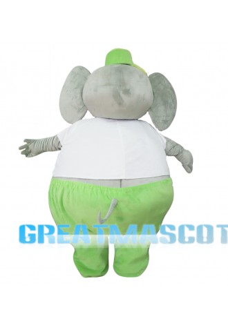 Big Fat Grey Elephant Mascot Costume