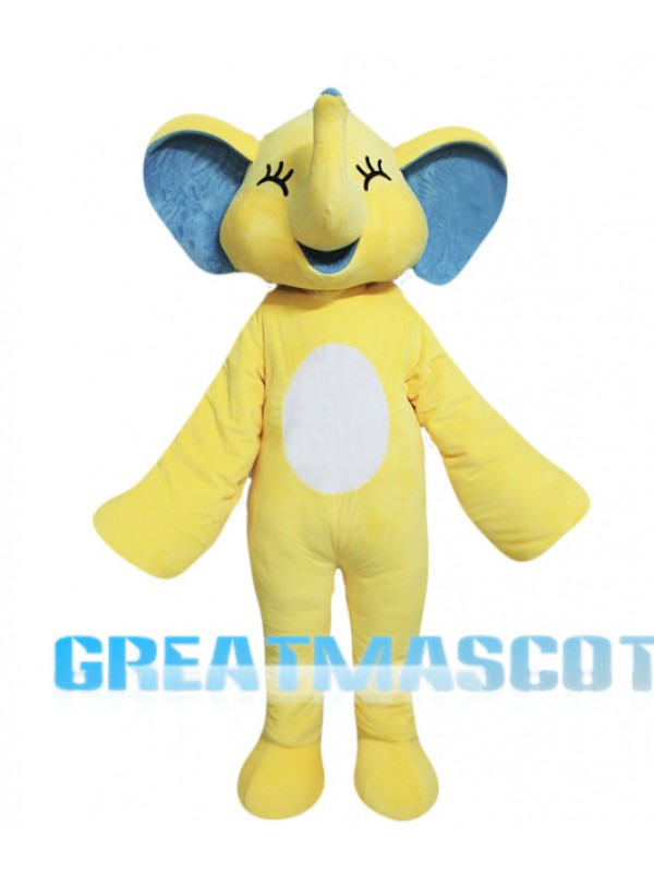 Yellow Elephant Mascot Costume