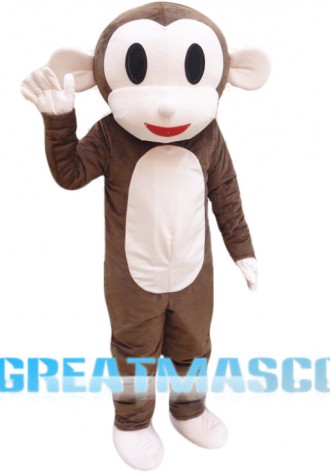 Plush Adult Monkey Mascot Costume