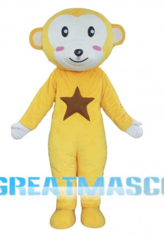 Yellow White Monkey Mascot Costume